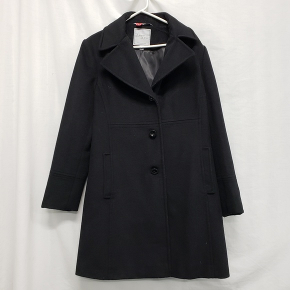 Larry Levine Jackets & Blazers - Larry Levine Peacoat black